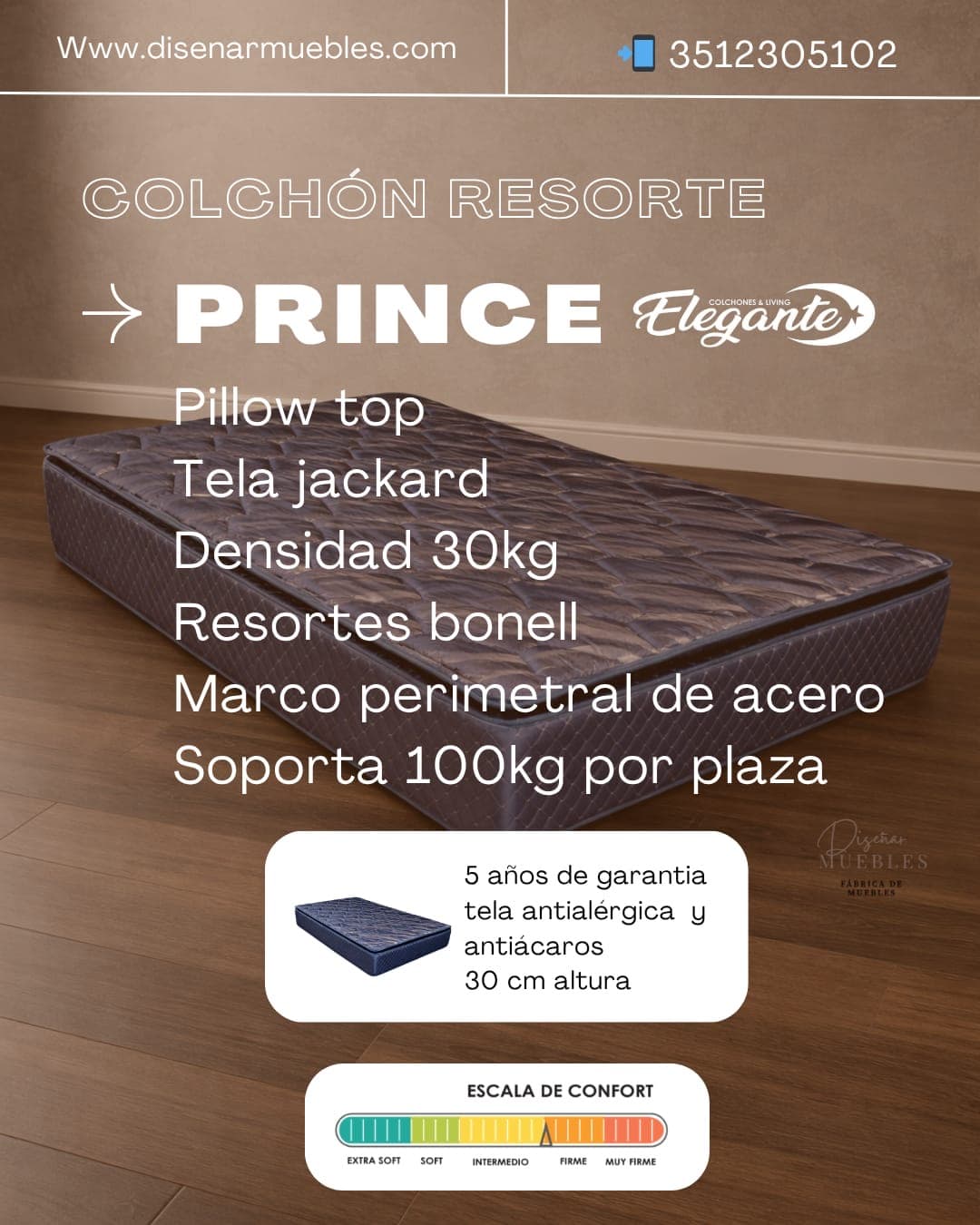 Colchón Elegante Prince especificaciones