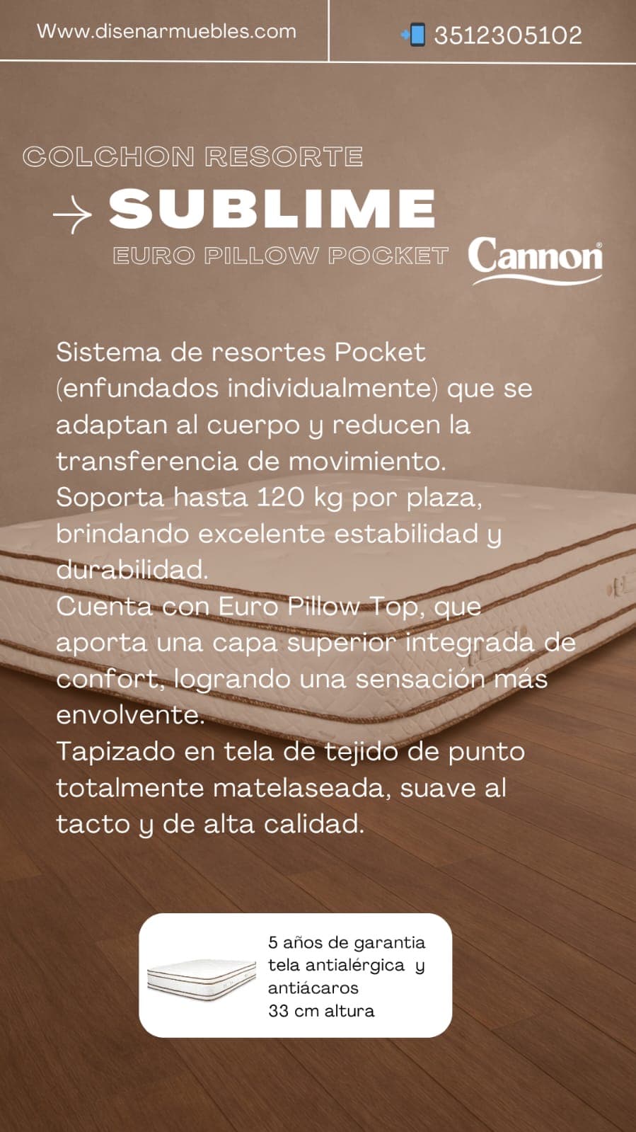 Colchón Ilusión especificaciones