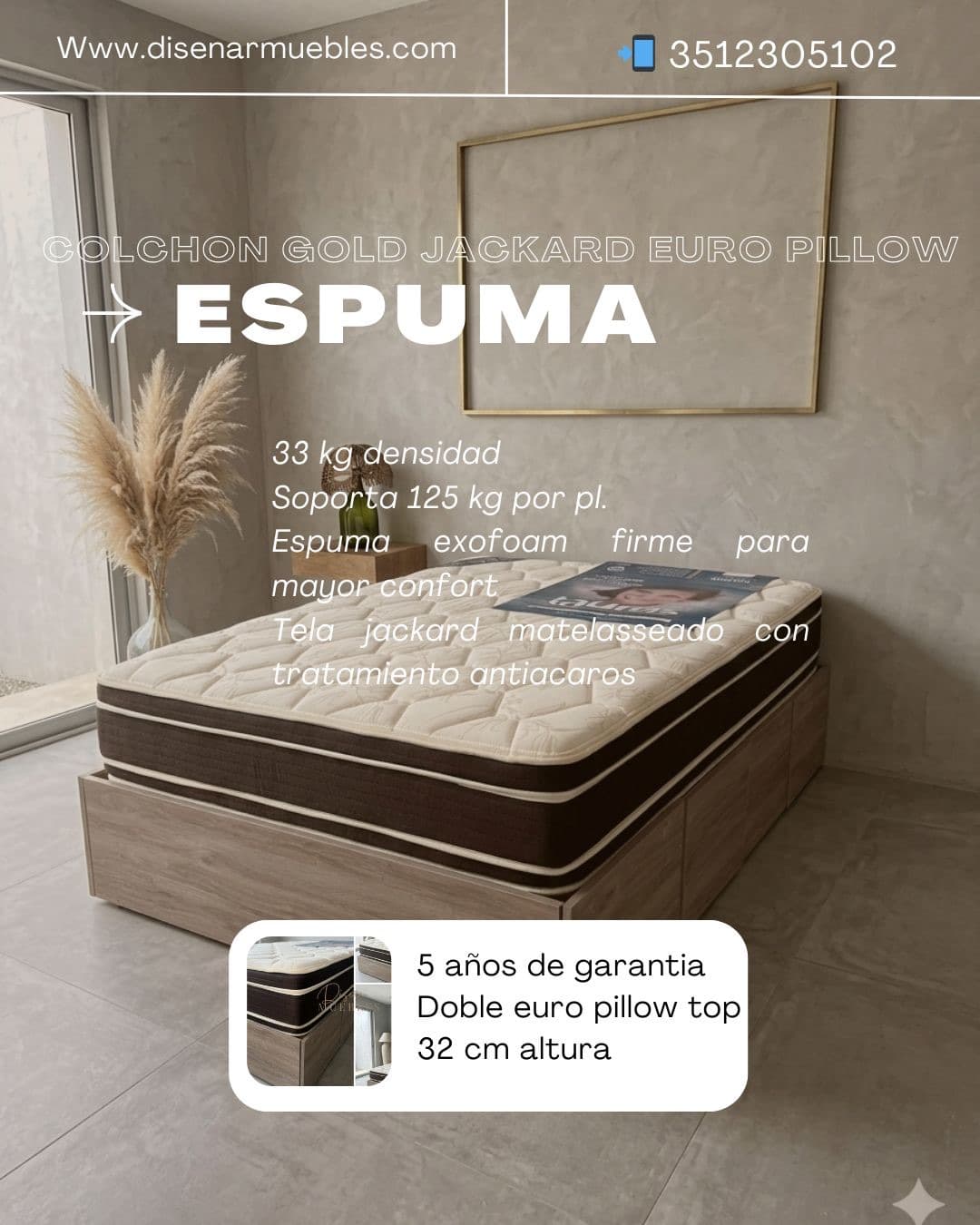 Colchón Taurus Gold Jackard Euro Pillow